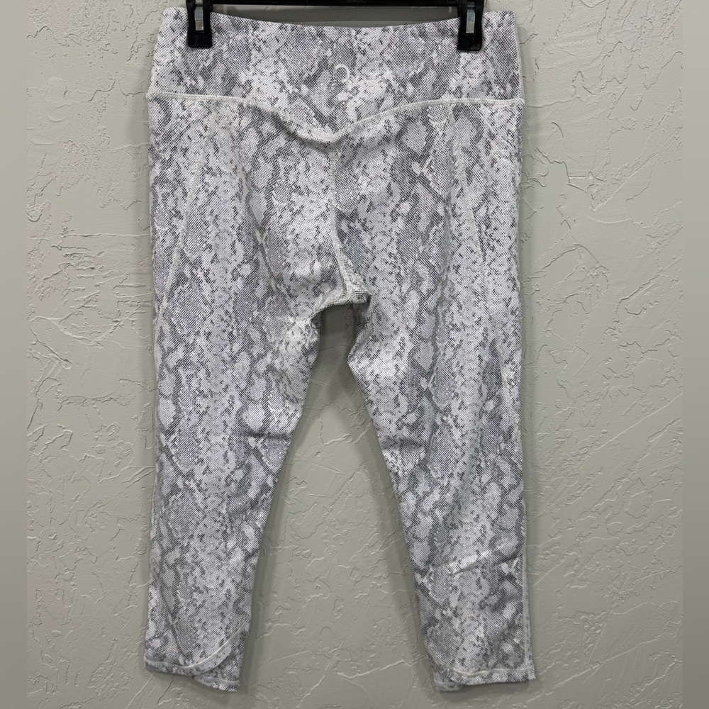 CurvesNCombatboots Snakeskin Compression Leggings XL High Waisted Athletic Pants - Picture 2 of 5
